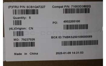 Lenovo 5CB1Q47227 C-Cover with AI keyboard, French, Cloud Grey, Non-Backlight, Fingerprint, US