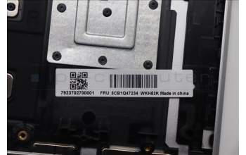 Lenovo 5CB1Q47234 C-Cover with AI keyboard, Switzerland, Cloud Grey, Non-Backlight, Fingerprint, UK