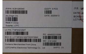 Lenovo 5CB1Q60040 C-Cover with keyboard, Bulgarian, Cosmic Blue, Backlight, UK