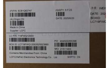 Lenovo 5CB1Q62747 C-Cover with keyboard, Ukraine, Luna Grey, Backlight, US