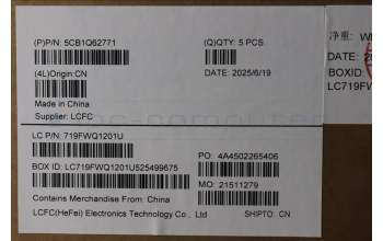 Lenovo 5CB1Q62771 C-Cover with keyboard, German, Cosmic Blue, Non-Backlight, UK