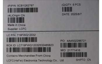 Lenovo 5CB1Q62787 C-Cover with keyboard, Nordic, Cosmic Blue, Non-Backlight, UK