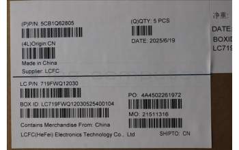 Lenovo 5CB1Q62805 C-Cover with keyboard, UK English, Cosmic Blue, Non-Backlight, UK