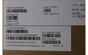 Lenovo 5CB1Q62815 C-Cover with keyboard, Belgian, Luna Grey, Non-Backlight, UK