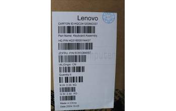 Lenovo 5CB1Q64057 C-Cover with keyboard, Bulgarian, Luna Grey, Backlight, UK