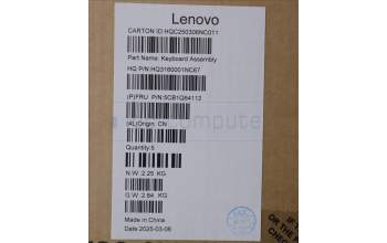 Lenovo 5CB1Q64112 C-Cover with keyboard, UK English, Luna Grey, Non-Backlight, UK