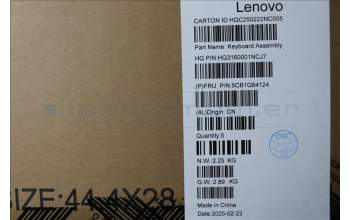 Lenovo 5CB1Q64124 C-Cover with keyboard, German, Cosmic Blue, Backlight, UK