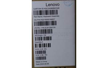 Lenovo 5CB1Q64154 C-Cover with keyboard, German, Cosmic Blue, Non-Backlight, UK