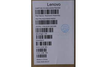 Lenovo 5CB1Q83368 C-Cover with keyboard, Spanish, Cosmic Blue, Non-Backlight, UK