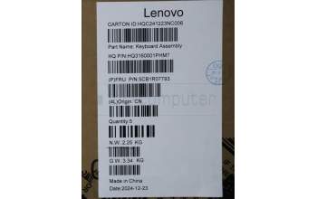 Lenovo 5CB1R07793 C-Cover with keyboard, Czech Slovakian, Luna Grey, Backlight, 4CELL, UK
