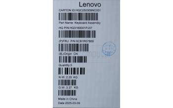 Lenovo 5CB1R07809 C-Cover with keyboard, Portuguese, Luna Grey, Backlight, 4CELL, UK