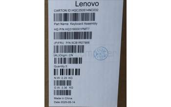 Lenovo 5CB1R07966 C-Cover with keyboard, US English Euro, Cosmic Blue, Backlight, 3CELL, US