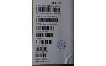 Lenovo 5CB1R07967 C-Cover with keyboard,French,Cosmic Blue,Backlight,3CELL