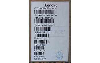 Lenovo 5CB1R08026 C-Cover with keyboard, US English Euro, Cosmic Blue, Backlight, 4CELL, US