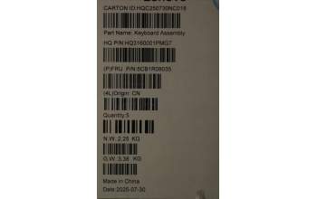 Lenovo 5CB1R08035 C-Cover with keyboard, Italian, Cosmic Blue, Backlight, 4CELL, UK