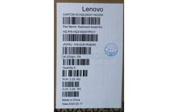 Lenovo 5CB1R08060 C-Cover with keyboard, German, Cosmic Blue, Non-Backlight, 4CELL, UK
