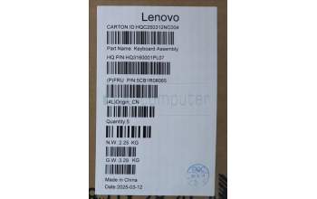 Lenovo 5CB1R08065 C-Cover with keyboard, Italian, Cosmic Blue, Non-Backlight, 4CELL, UK