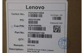 Lenovo 5CB1R08086 A-Cover, 83J1, Cosmic Blue, OLED_IR