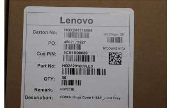 Lenovo 5CB1R08089 COVER Hinge Cover H 83J1_Luna Grey