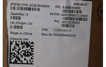 Lenovo 5CB1R08683 C-Cover with keyboard, German, Arctic Grey, Backlight, H-series, UK