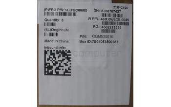 Lenovo 5CB1R08685 C-Cover with keyboard, Portuguese, Arctic Grey, Backlight, H-series, UK