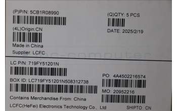 Lenovo 5CB1R08990 C-Cover with keyboard, Bulgarian, Luna Grey, Backlight, UK