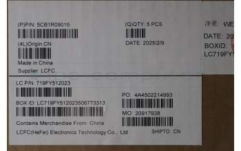 Lenovo 5CB1R09015 C-Cover with keyboard, UK English, Luna Grey, Backlight, UK