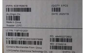 Lenovo 5CB1R09016 C-Cover with keyboard, Ukraine, Luna Grey, Backlight, US