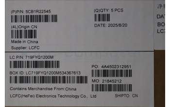 Lenovo 5CB1R22545 C-Cover with keyboard, Russian, Luna Grey, Backlight, US