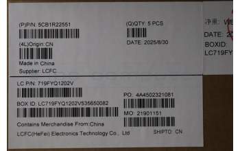 Lenovo 5CB1R22551 C-Cover with keyboard, Switzerland, Luna Grey, Backlight, UK