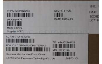 Lenovo 5CB1R26743 C-Cover with keyboard, Spanish, Cosmic Blue, Non-Backlight, UK