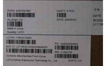 Lenovo 5CB1R27667 C-Cover with keyboard, Bulgarian, Luna Grey, Non-Backlight, UK