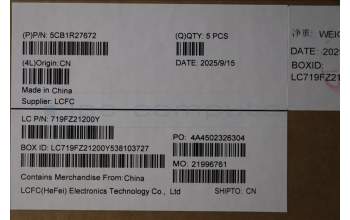 Lenovo 5CB1R27672 C-Cover with keyboard, English, Luna Grey, Non-Backlight, US