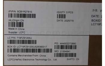 Lenovo 5CB1R27810 C-Cover with keyboard, Ukraine, Cosmic Blue, Backlight, US