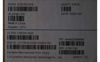 Lenovo 5CB1R27816 C-Cover with keyboard, US English Euro, Luna Grey, Backlight, US