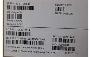 Lenovo 5CB1R27840 C-Cover with keyboard, English, Cosmic Blue, Non-Backlight, US