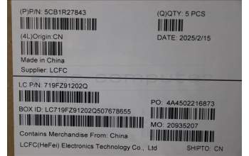 Lenovo 5CB1R27843 C-Cover with keyboard, Bulgarian, Cosmic Blue, Non-Backlight, UK