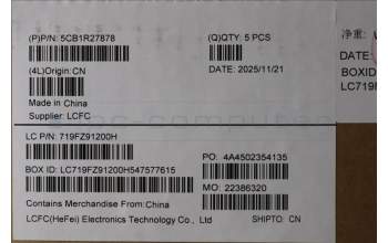 Lenovo 5CB1R27878 C-Cover with keyboard, French Arabic, Luna Grey, Non-Backlight, UK