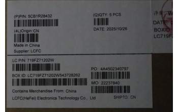 Lenovo 5CB1R28432 C-Cover with keyboard, Hungarian, Cosmic Blue, Backlight, UK