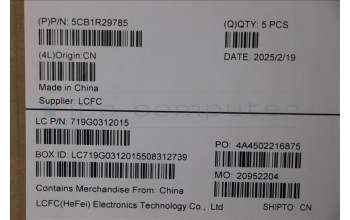 Lenovo 5CB1R29785 C-Cover with keyboard, Bulgarian, Cosmic Blue, Backlight, UK