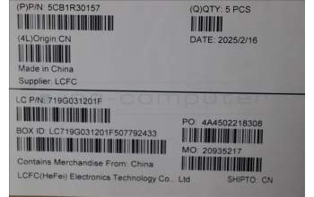 Lenovo 5CB1R30157 C-Cover with keyboard, Hungarian, Luna Grey, Backlight, UK