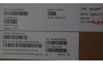 Lenovo 5CB1R30378 Tastatur inkl. Topcase ASM_BUL L 83KBCB BL