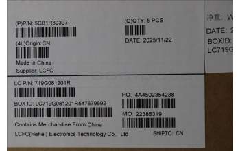 Lenovo 5CB1R30397 C-Cover with keyboard, Slovenian, Cosmic Blue, Backlight, UK