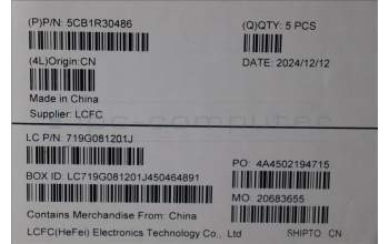 Lenovo 5CB1R30486 C-Cover with keyboard, Russian, Luna Grey, Non-Backlight, US