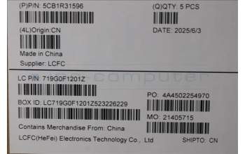 Lenovo 5CB1R31596 C-Cover with keyboard, French, Luna Grey, Non-Backlight, US