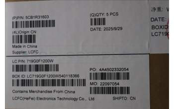 Lenovo 5CB1R31603 C-Cover with keyboard, Italian, Luna Grey, Non-Backlight, UK