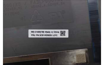 Lenovo 5CB1R35826 A-Cover, 83K0, Luna Grey, IR