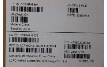 Lenovo 5CB1R48891 C-Cover with keyboard, Nordic, Arctic Grey, Non_Backlight, Non_FingerPrint