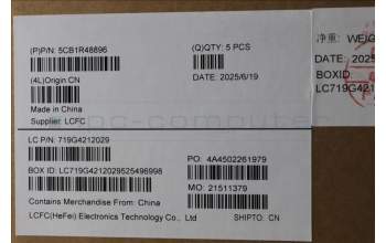 Lenovo 5CB1R48896 C-Cover with keyboard, US English Euro, Arctic Grey, Non-Backlight, Non-FingerPrint, US