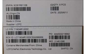 Lenovo 5CB1R61108 C-Cover with keyboard, Greek, Luna Grey, DIS, US